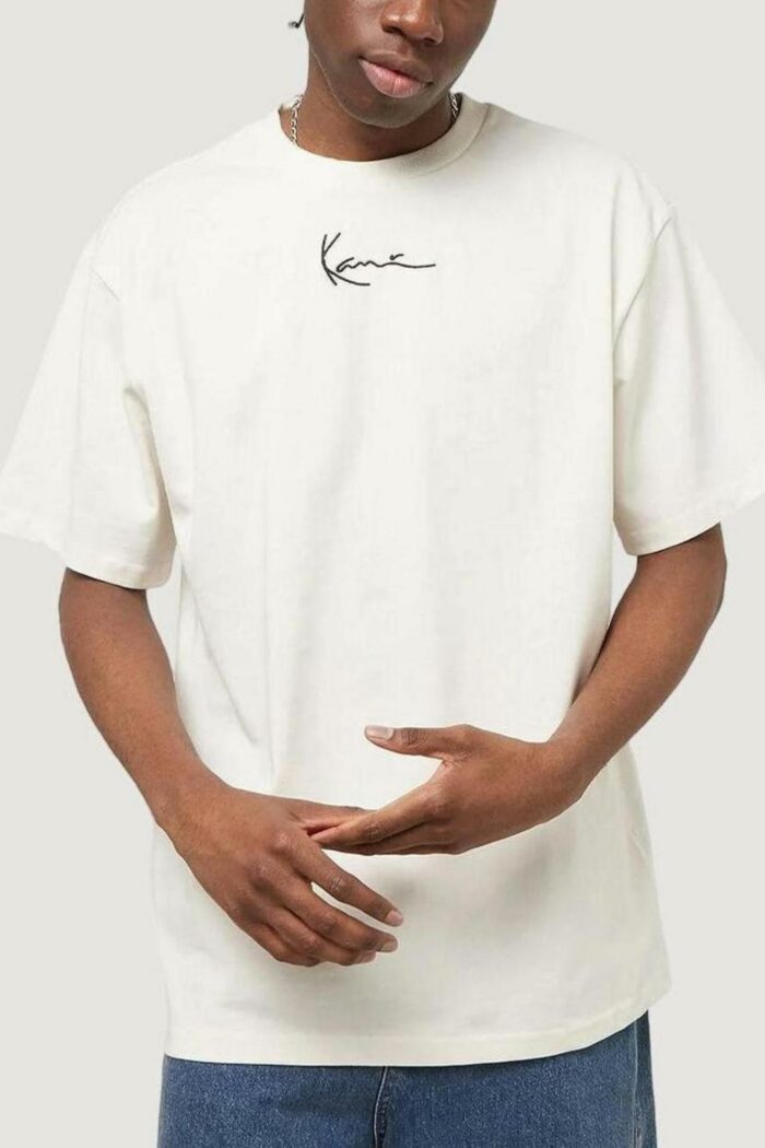 T-shirt Karl Kani SMALL SIGNATURE WASHED HEAVY JERSEY SKULL TEE Bianco