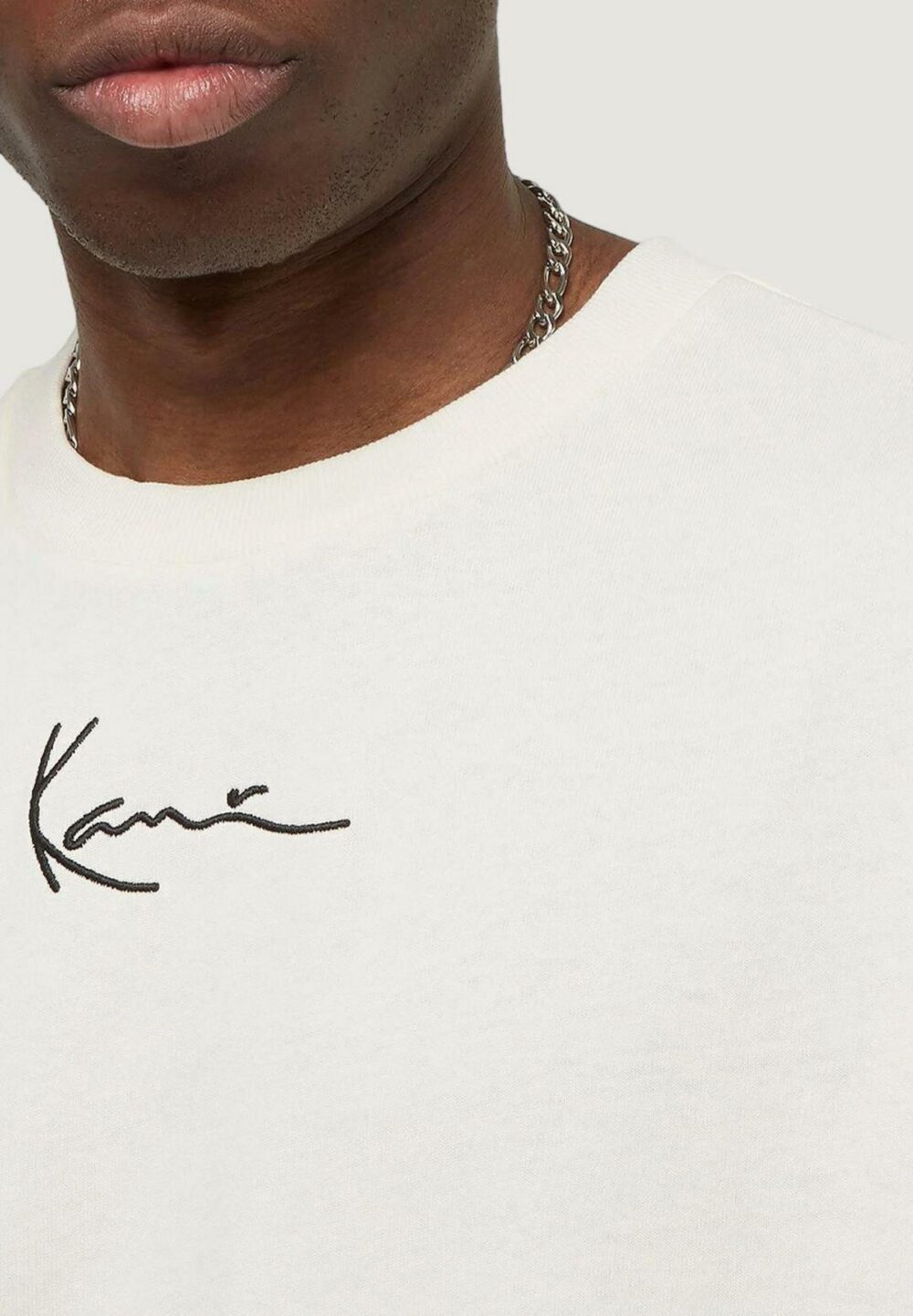 T-shirt Karl Kani SMALL SIGNATURE WASHED HEAVY JERSEY SKULL TEE Bianco - Foto 2