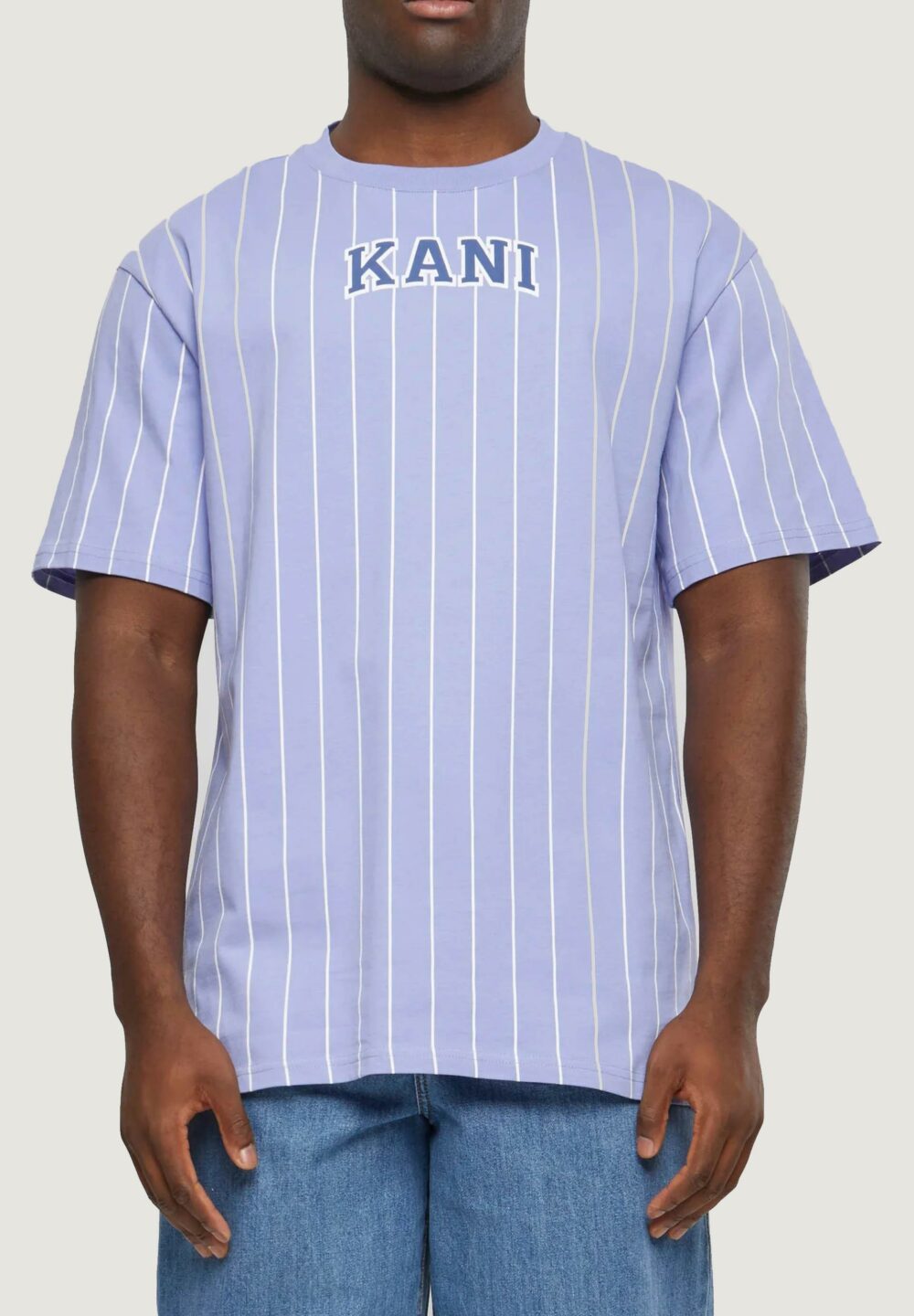 T-shirt Karl Kani SMALL SERIF PINSTRIPE TEE Lilla - Foto 1