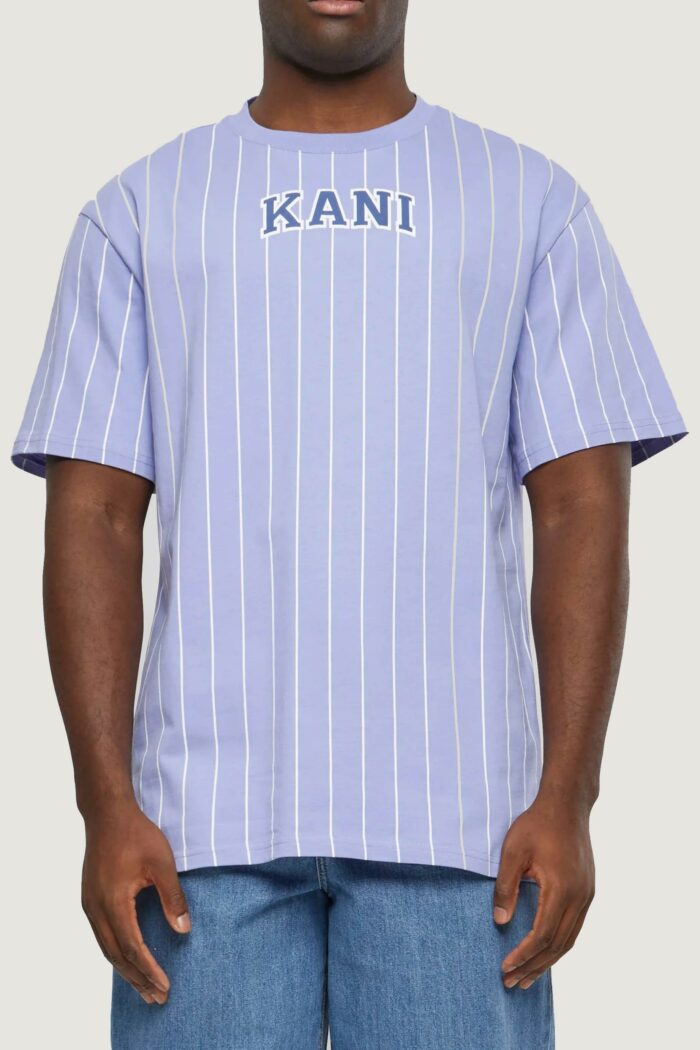 T-shirt Karl Kani SMALL SERIF PINSTRIPE TEE Lilla