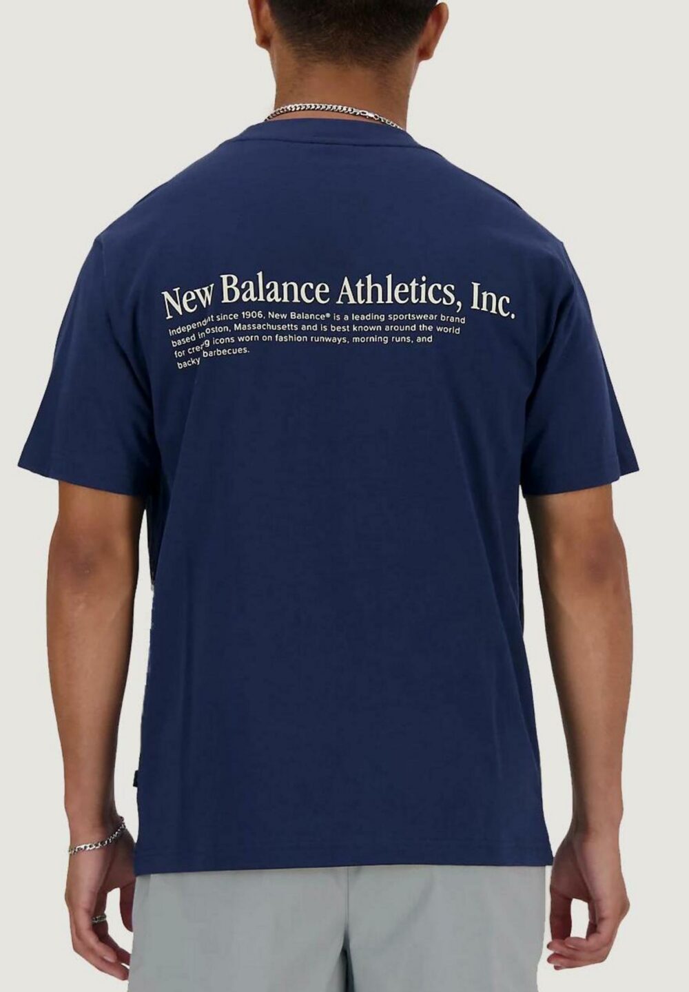 T-shirt New Balance  Blu - Foto 3