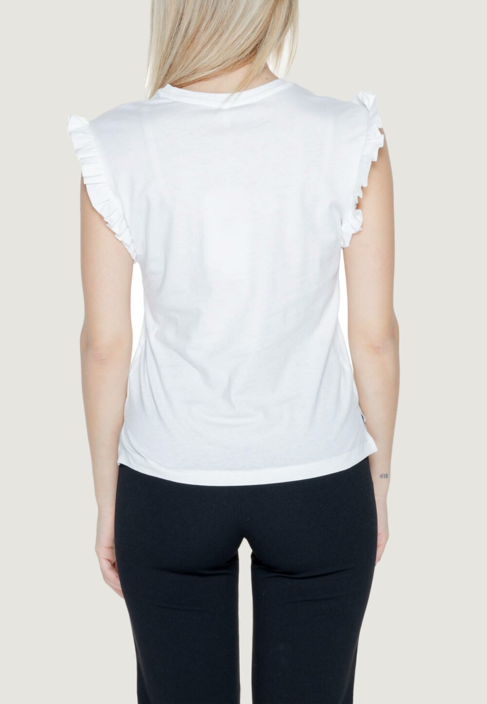 T-shirt Only ONLFILIPPA S/S DETAIL POCKET TOP JRS Bianco - Foto 2