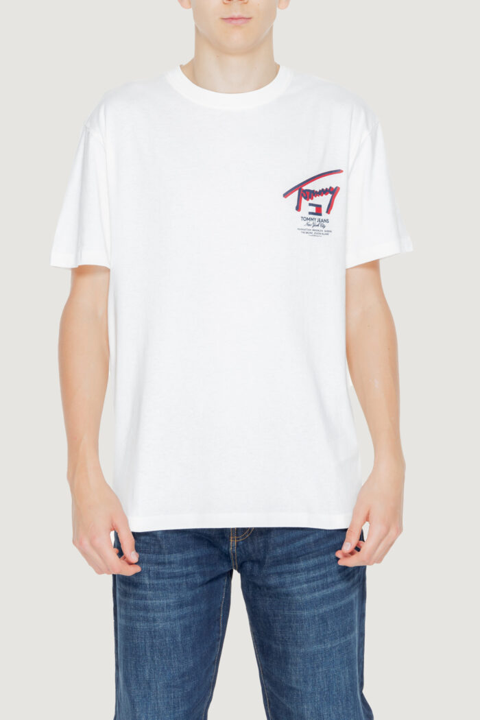 T-shirt Tommy Hilfiger REG 3D STREET Bianco