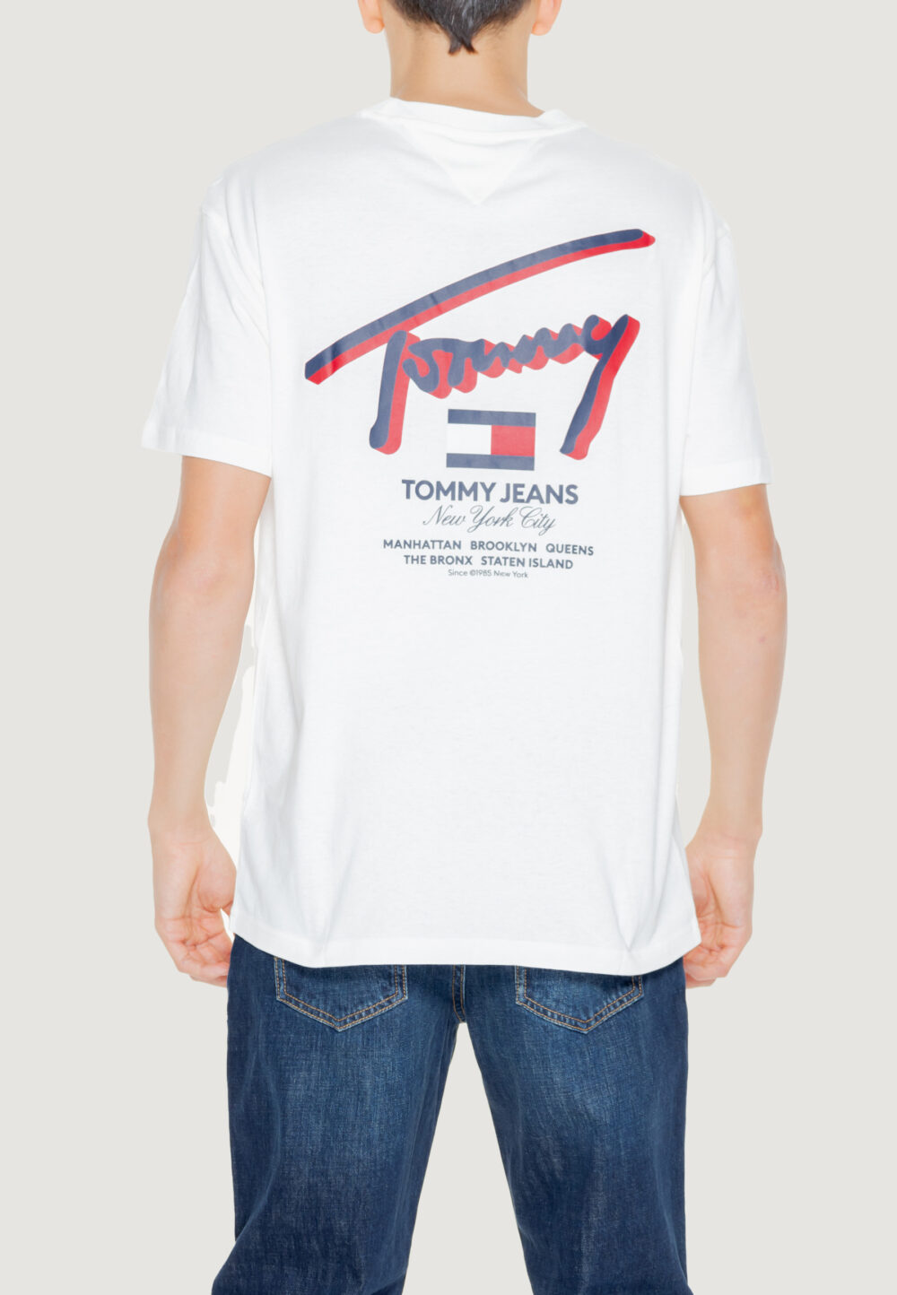 T-shirt Tommy Hilfiger Jeans REG 3D STREET Bianco - Foto 2