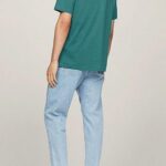T-shirt Tommy Hilfiger Jeans REG SIGNATURE Petrolio - Foto 3
