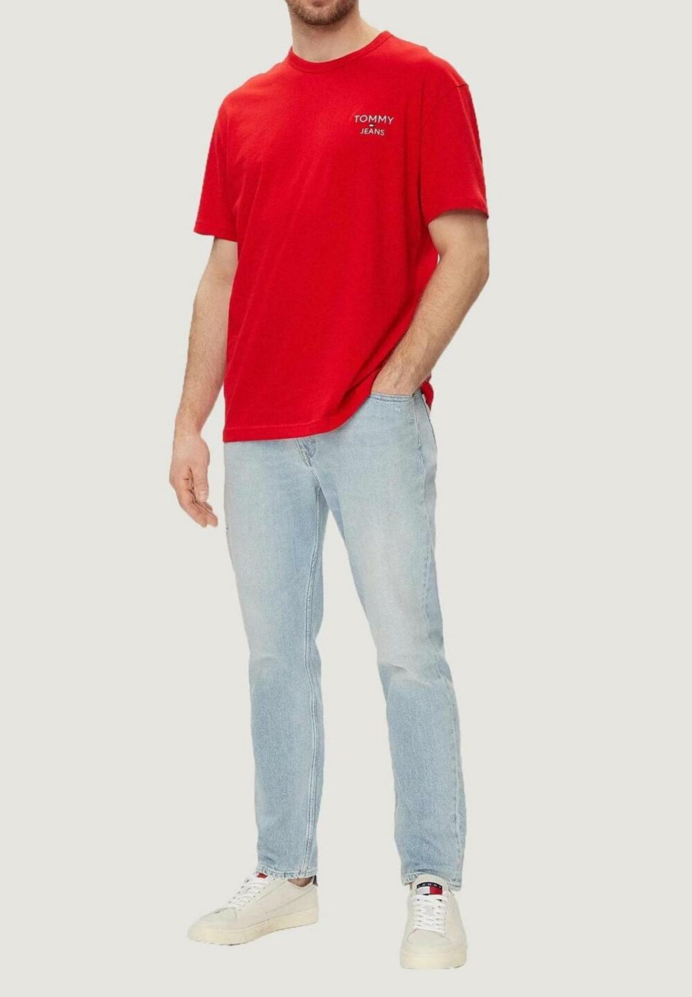 T-shirt Tommy Hilfiger Jeans REG CORP Rosso - Foto 5