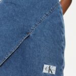 Vestito corto Calvin Klein Jeans WRAP BODYCON Denim - Foto 4
