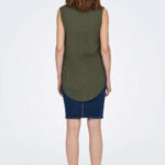 Blusa manica corta Only ONLJETTE LIFE S/L TOP WVN NOOS Verde Oliva - Foto 5