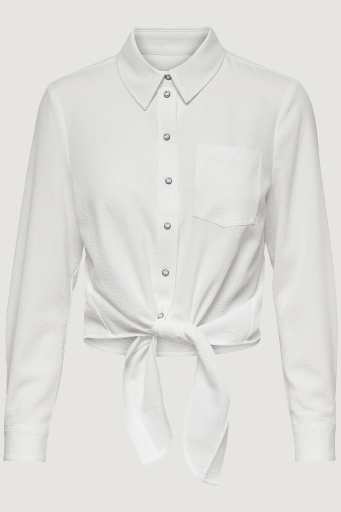 Bluse manica lunga Only ONLLECEY LS KNOT SHIRT NOOS WVN Bianco