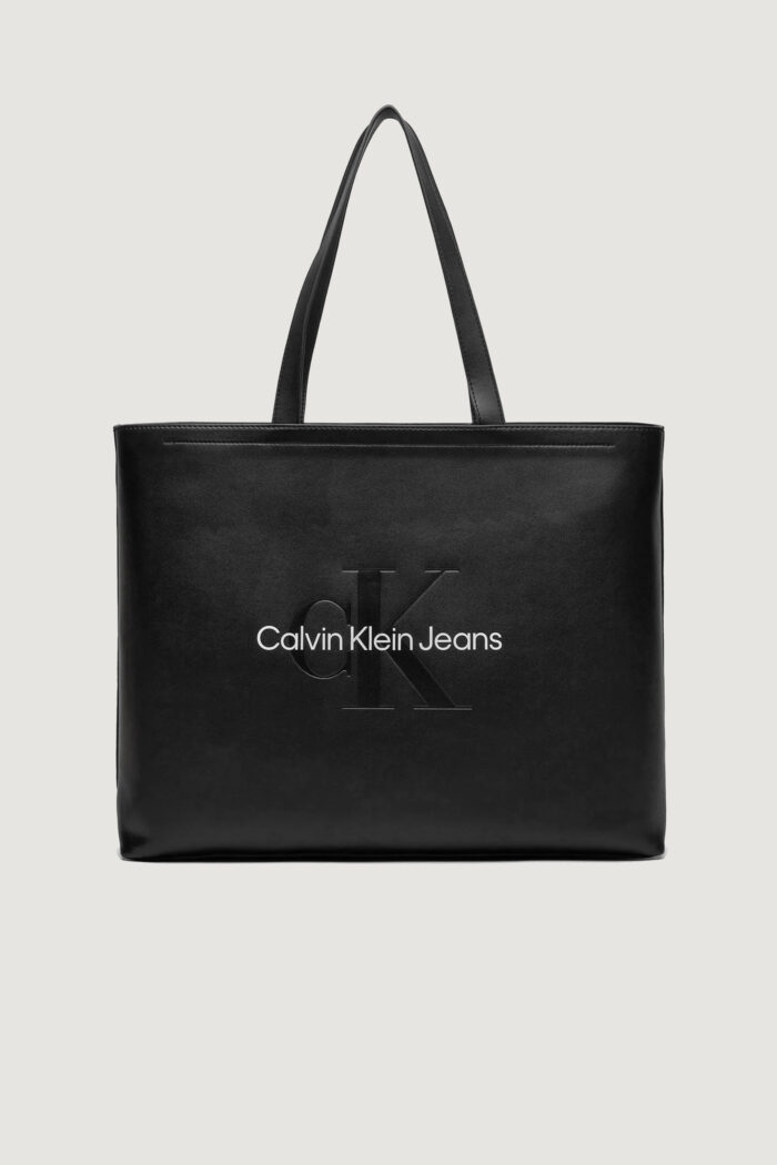 Borsa Calvin Klein SCULPTED SLIM TOTE34 MONO Nero