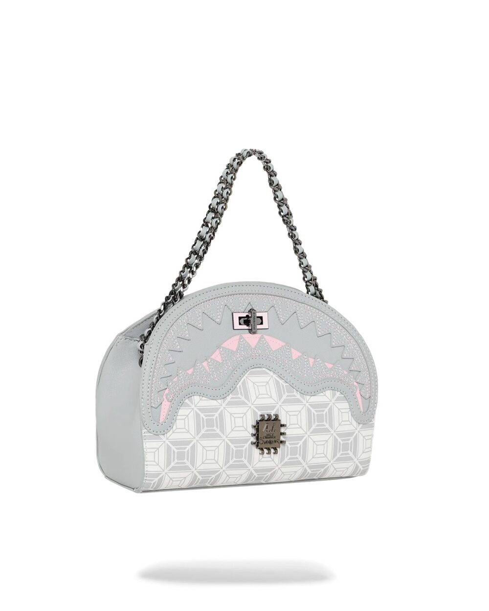 Borsa Sprayground Ai STUNNA CREAM SHARK Grigio - Foto 3