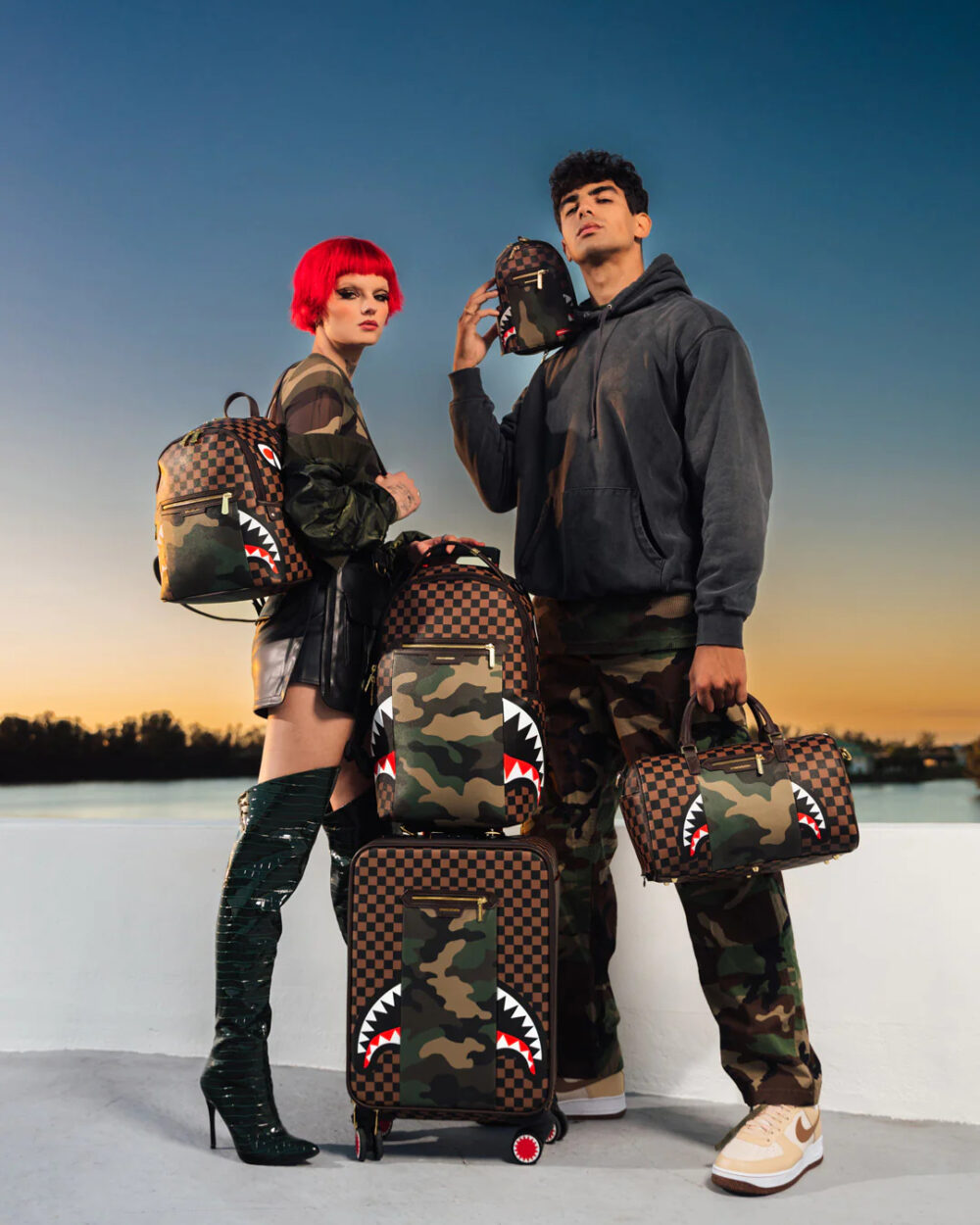 Borsa Sprayground SIP WITH CAMO ACCENT Verde - Foto 5