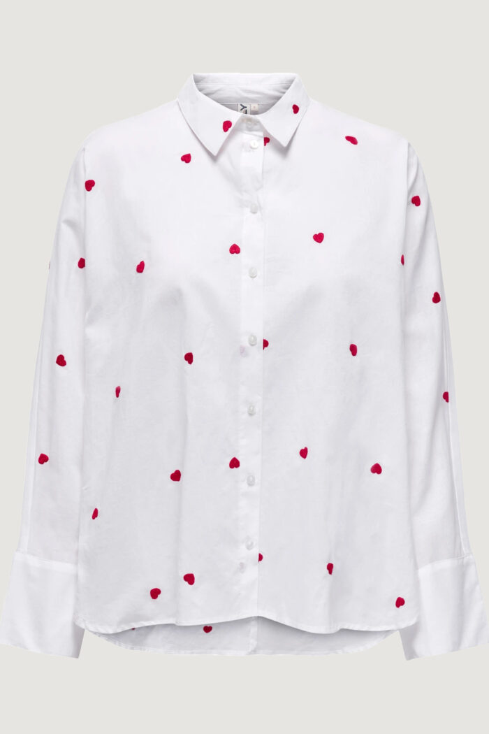Camicia manica lunga Only Onlnew Lina Grace Ls Emb Noos Wvn Bianco