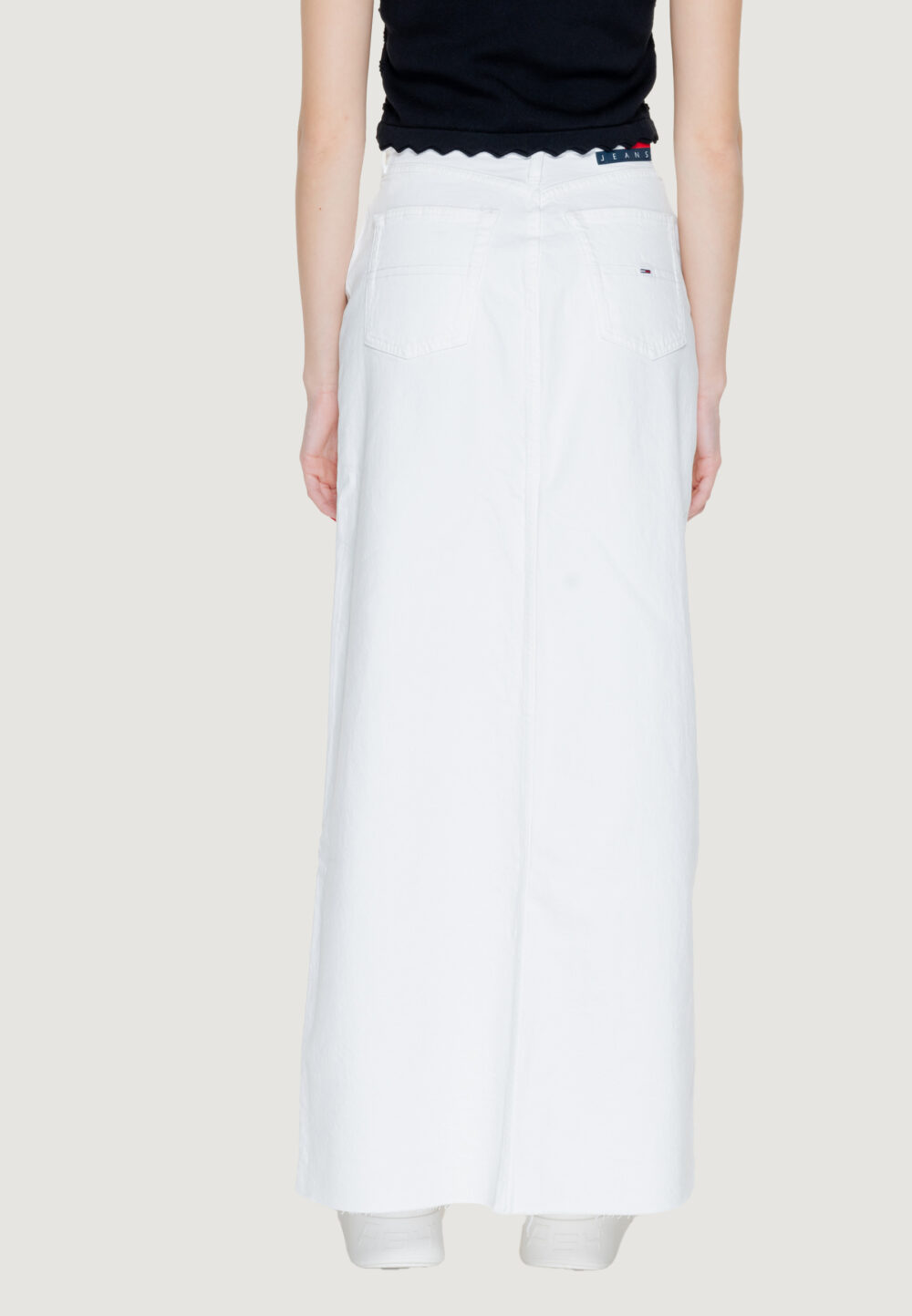 Gonna lunga Tommy Hilfiger Jeans CLAIRE HGH MAXI Bianco - Foto 2