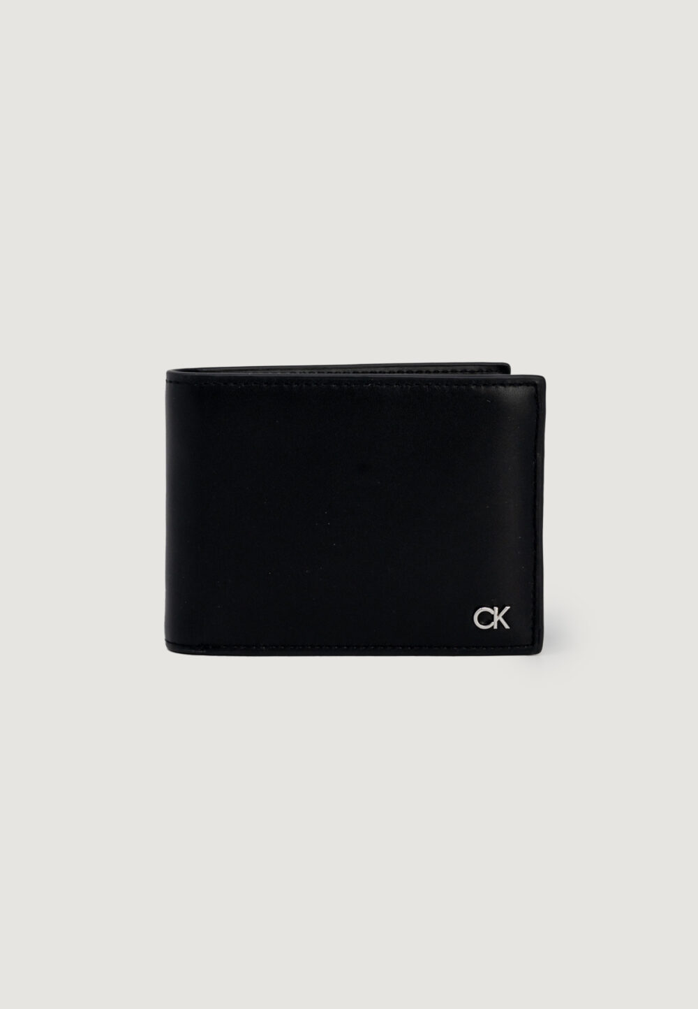 Portafoglio con portamonete Calvin Klein METAL CK TRIFOLD 10CC W/COIN Nero - Foto 1