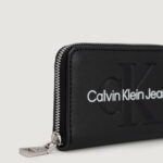 Portafoglio piccolo Calvin Klein Jeans SCULPTED MED ZIP AROUND MONO Nero - Foto 4