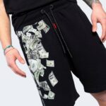 Shorts Sprayground RAINING MONEY Nero - Foto 5