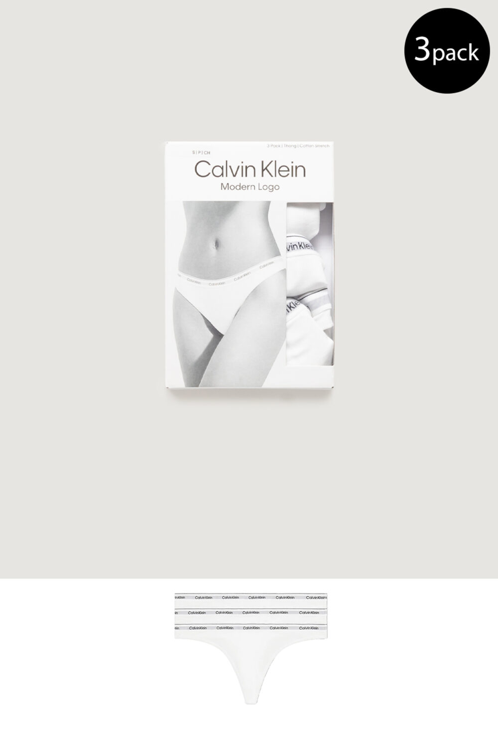 Slip e perizoma Calvin Klein 3 PACK (LOW-RISE) Bianco - Foto 1