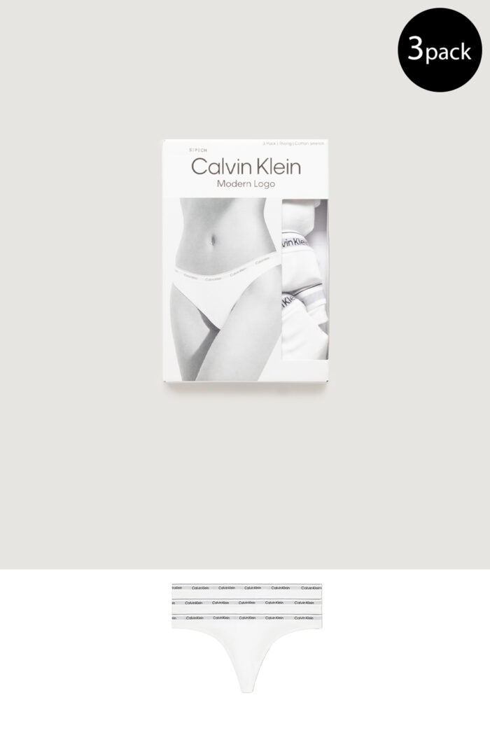 Slip e perizoma Calvin Klein 3 PACK (LOW-RISE) Bianco – 000QD5209E