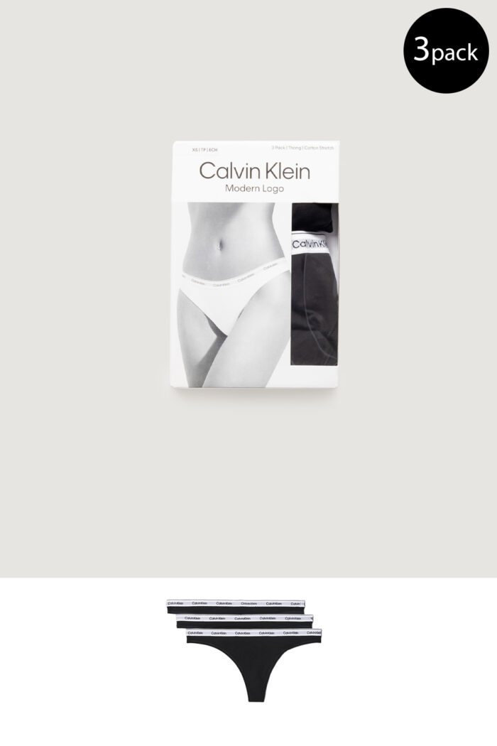 Slip e perizoma Calvin Klein 3 PACK (LOW-RISE) Nero