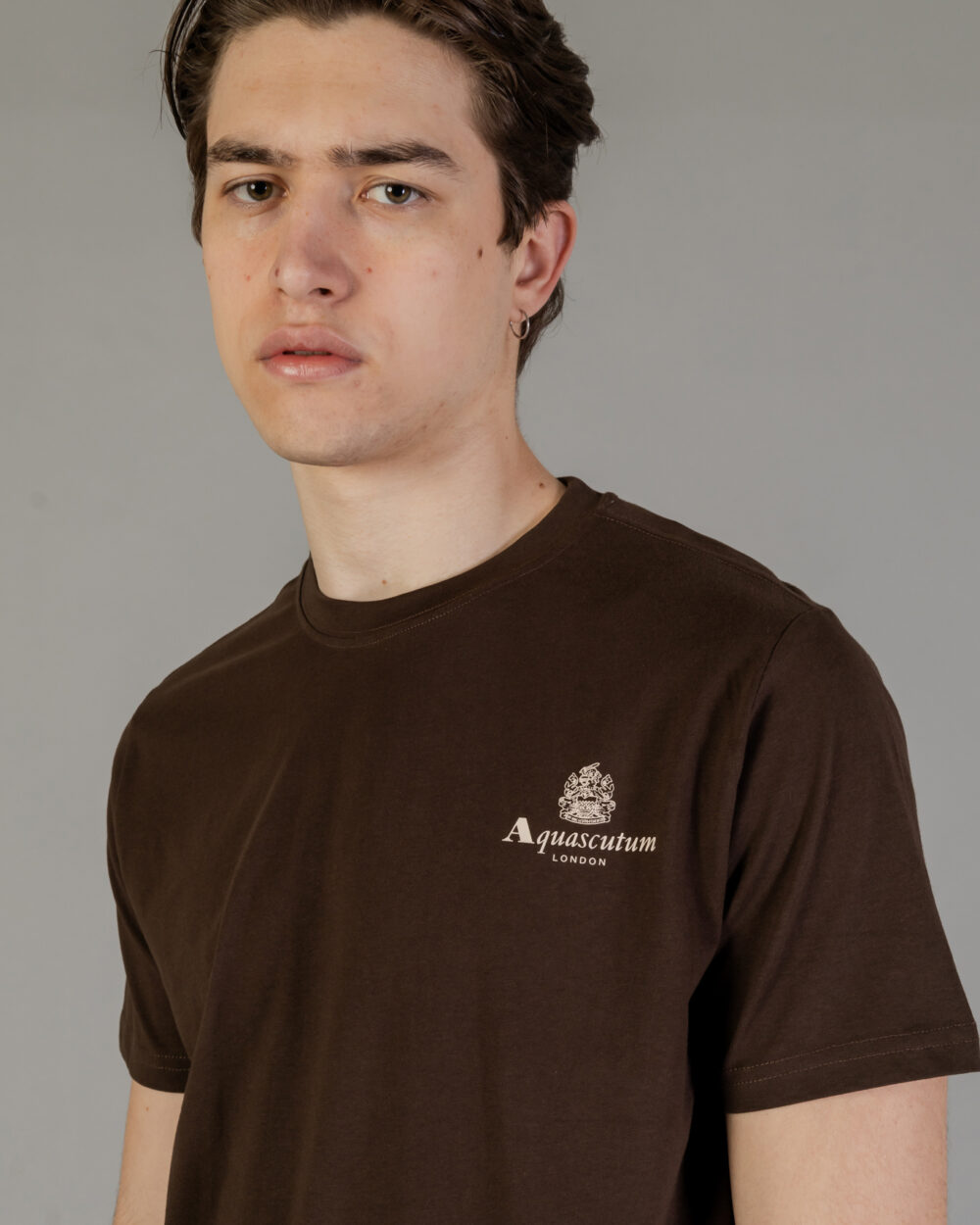 T-shirt Aquascutum ACTIVE SMALL LOGO T-SHIRT Marrone - Foto 2