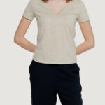 T-shirt Jacqueline de Yong Jdydora Dodo S/S V-Neck Glitter Jrs Beige - Foto 1