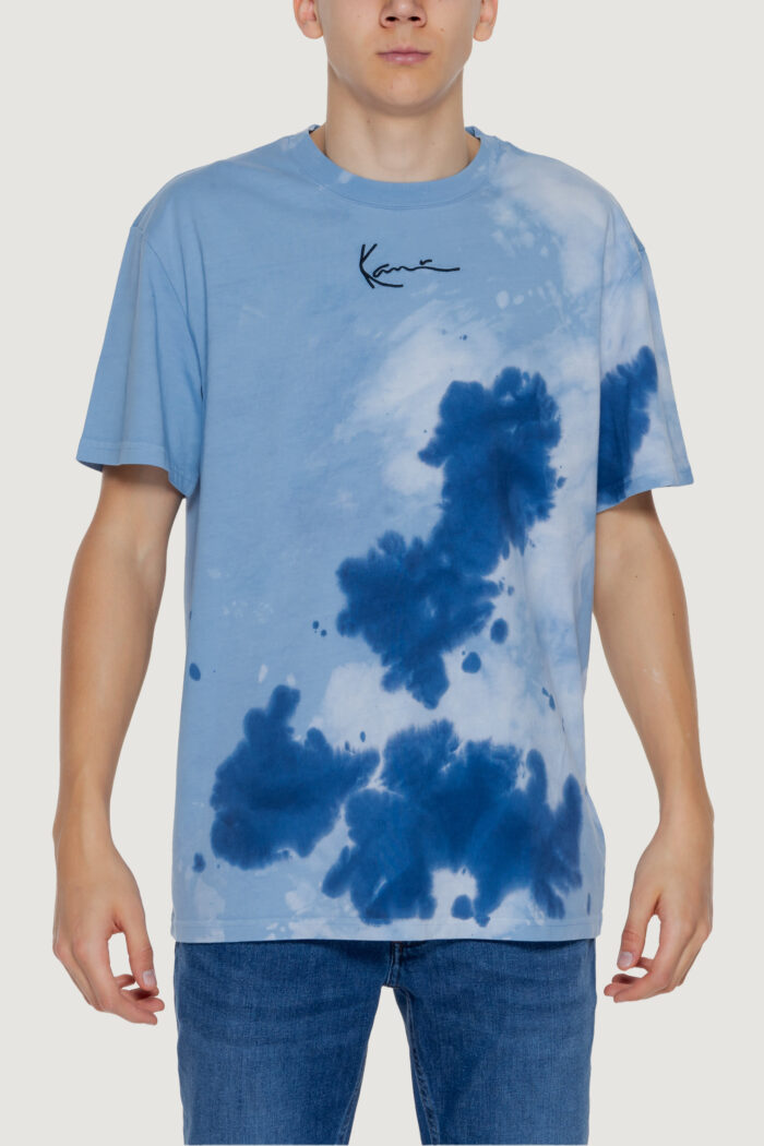 T-shirt Karl Kani SMALL SIGNATURE TIE DIE DINER TEE Celeste – 6069099
