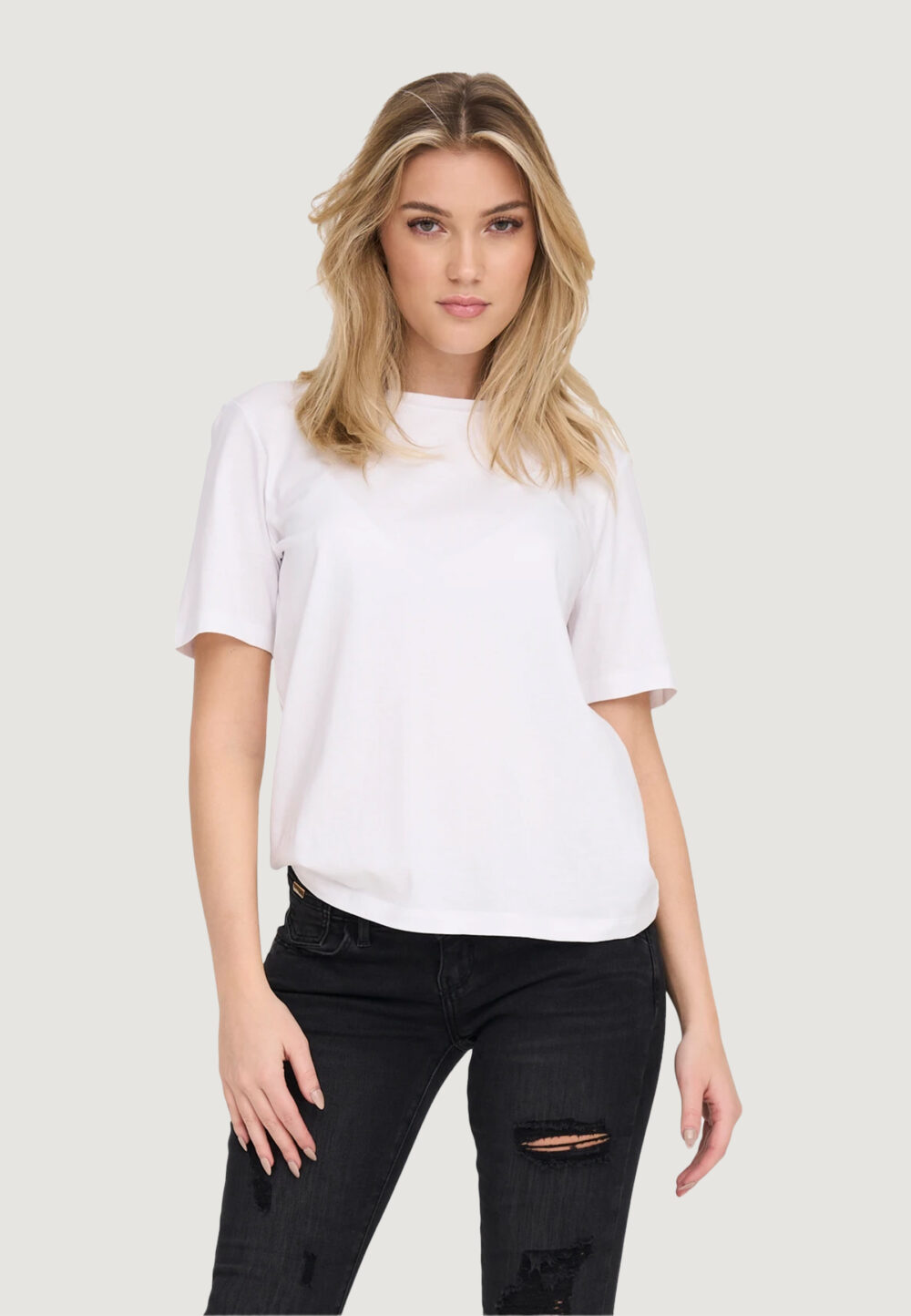 T-shirt Only ONLONLY S/S TEE JRS NOOS Bianco - Foto 1