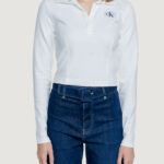T-shirt manica lunga Calvin Klein Jeans COLLAR MILANO Bianco - Foto 1