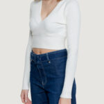 Top Only Onlhonor Ls V-Neck Cc Knt Bianco - Foto 3