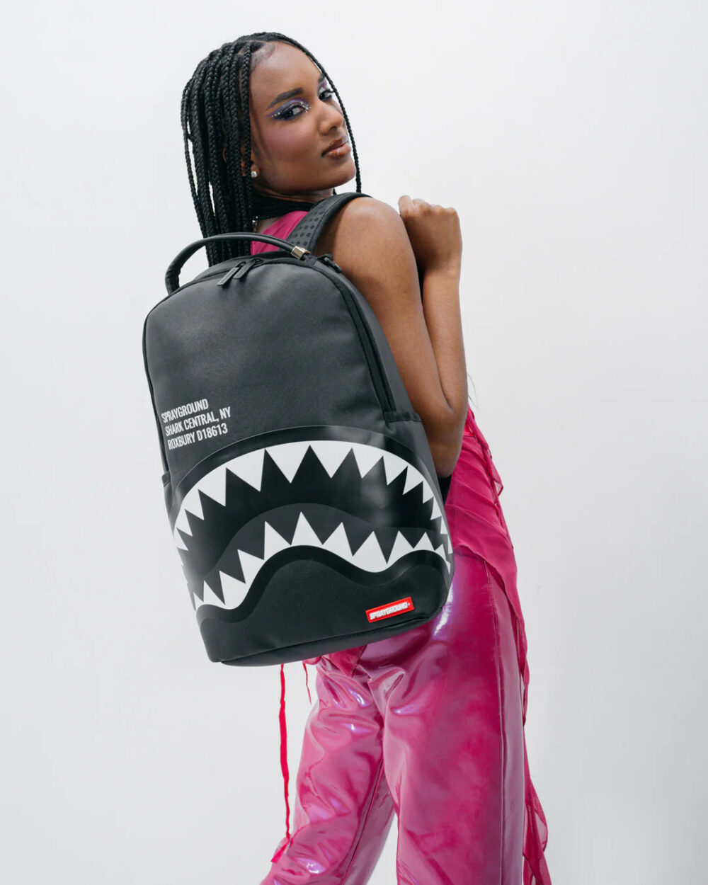 Zaino Sprayground SHARK CENTRAL 2.0 BLACK ON GREY SP DLXSV Nero - Foto 2