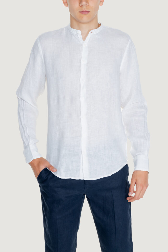 Camicia manica corta Borghese 5TERRE – LINO Bianco