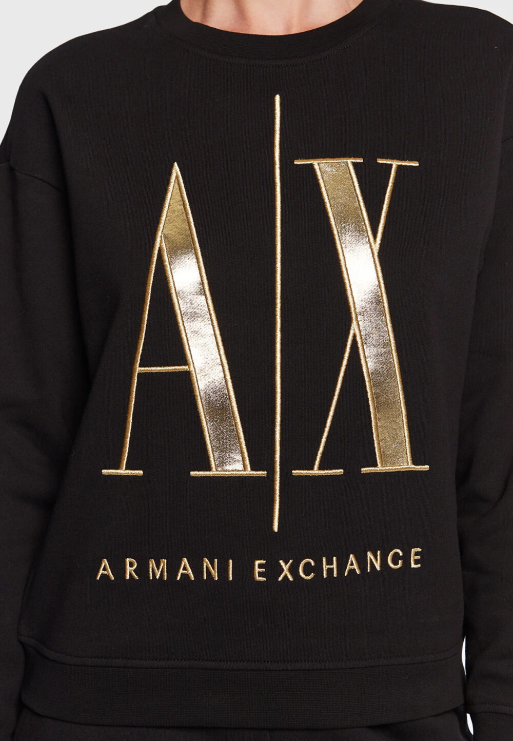 Felpa senza cappuccio Armani Exchange  Nero - Foto 4