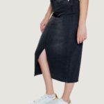 Gonna lunga Vero Moda VMVERI HR CALF DENIM SKIRT GA MIX NOOS Nero - Foto 5