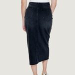 Gonna lunga Vero Moda VMVERI HR CALF DENIM SKIRT GA MIX NOOS Nero - Foto 3