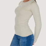 Maglia Calvin Klein Jeans WOVEN LABEL TIGHT Beige - Foto 4
