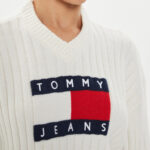 Maglione Tommy Hilfiger Jeans TJW VNCK CENTER FLAG Bianco - Foto 2