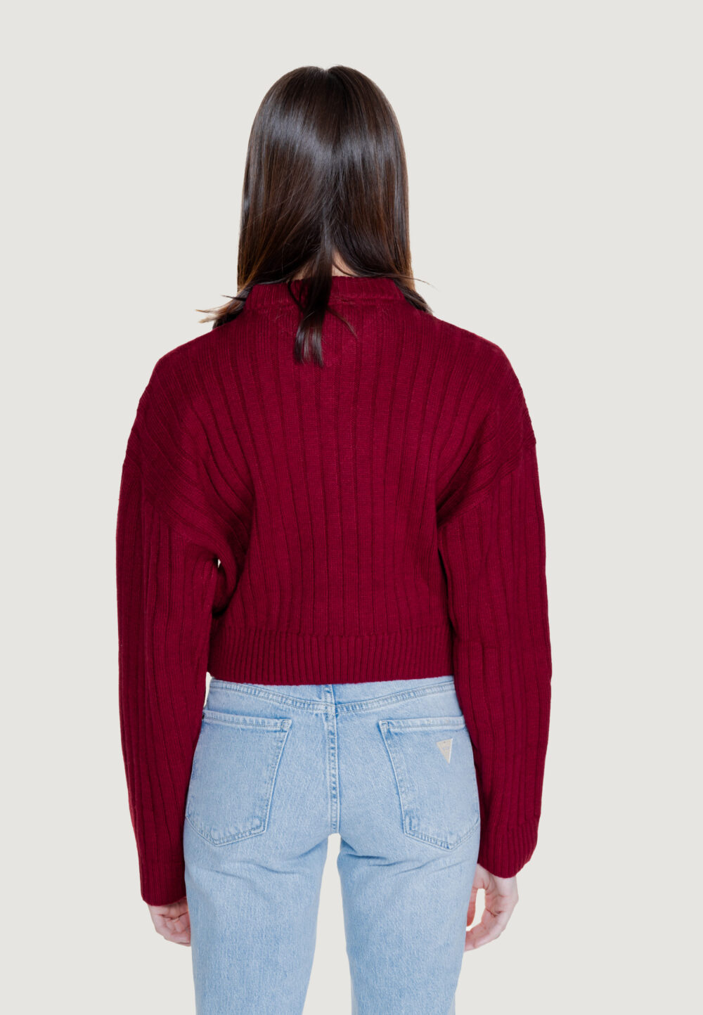 Maglione Tommy Hilfiger Jeans TJW VNCK CENTER FLAG Bordeaux - Foto 2