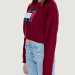 Maglione Tommy Hilfiger Jeans TJW VNCK CENTER FLAG Bordeaux - Foto 3