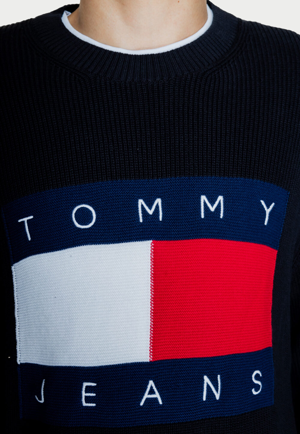 Maglione Tommy Hilfiger Jeans TJM REG DNA FLAG Nero - Foto 2