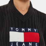 Maglione Tommy Hilfiger Jeans TJW VNCK CENTER FLAG Nero - Foto 2