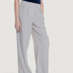 Pantaloni a palazzo Vila Clothes VISELMA BRIELLA HW PLEATED PANTS Beige chiaro - Foto 4