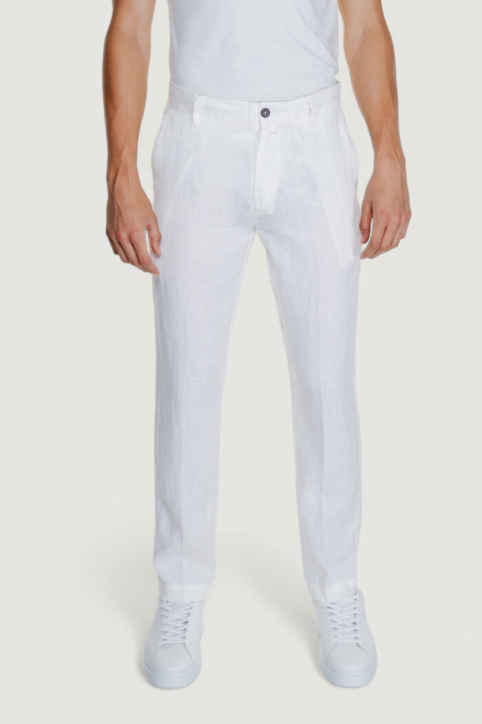Pantaloni Borghese TIVOLI – LINO Bianco