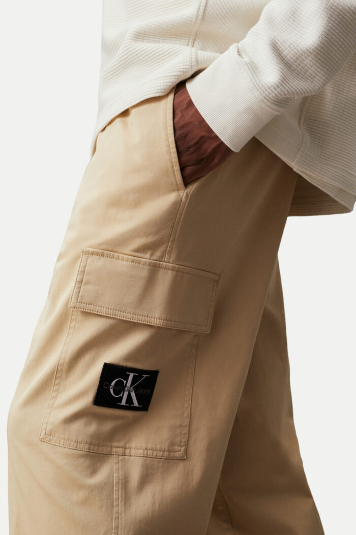 Pantaloni Calvin Klein REGULAR STRAIGHT Beige