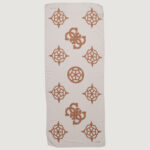 Pashmina Guess SESTRI LOGO MAXI PEONY 8 Beige scuro - Foto 3