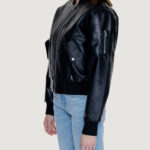 Piumino Calvin Klein Jeans FAUX LEATHER BOMBER Nero - Foto 3