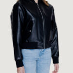 Piumino Calvin Klein Jeans FAUX LEATHER BOMBER Nero - Foto 4