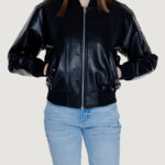 Piumino Calvin Klein Jeans FAUX LEATHER BOMBER Nero - Foto 5