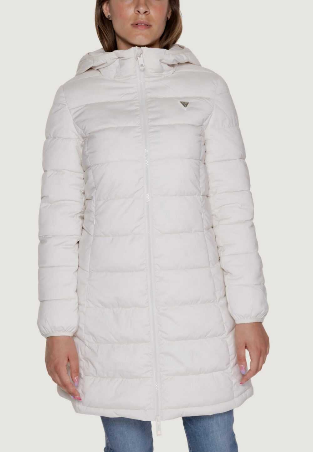 Piumino Guess Active NEW ALETA LONG PUFFER Bianco - Foto 1