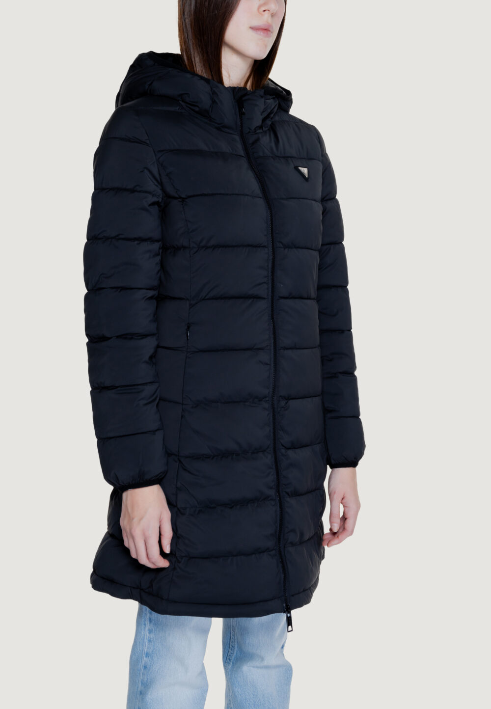 Piumino Guess Active NEW ALETA LONG PUFFER Nero - Foto 4